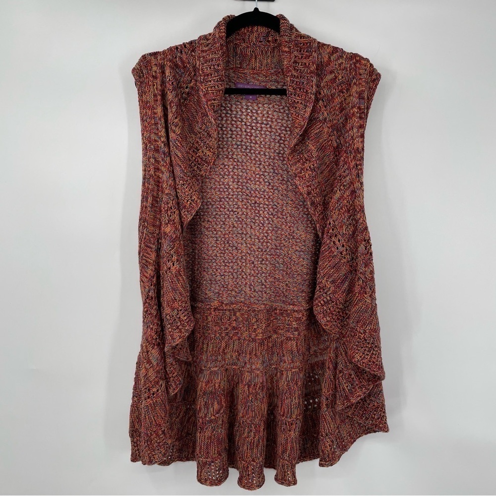Women's Open Front Sleeveless Cardigan